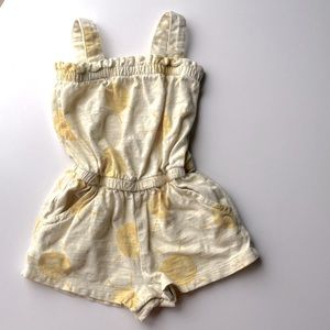 Baby Gap girls yellow romper size 18-24 months EUC